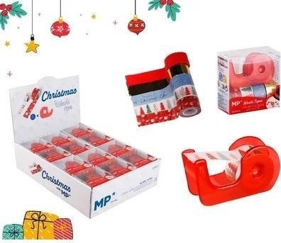 Taśma dekoracyjne świąteczne washi 12mmx3m