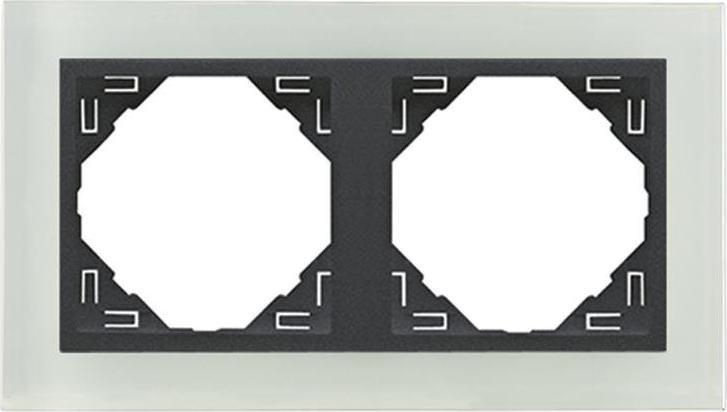 Efapel EFAPEL CRYSTAL RAMKA 2-KROTNA SZKŁO GRAFIT 90920 TCS