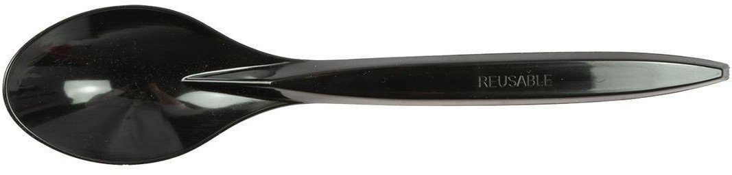 Łyżki wielokrotnego użytku czarne 100szt