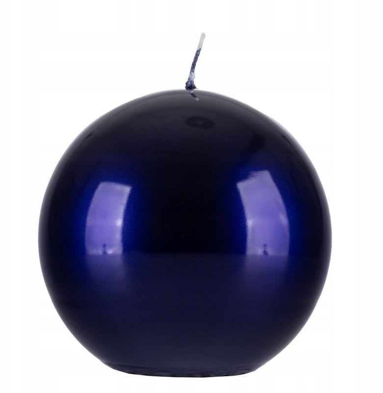 Donau Home Świeca kula Aurora, 100x100mm, kobalt