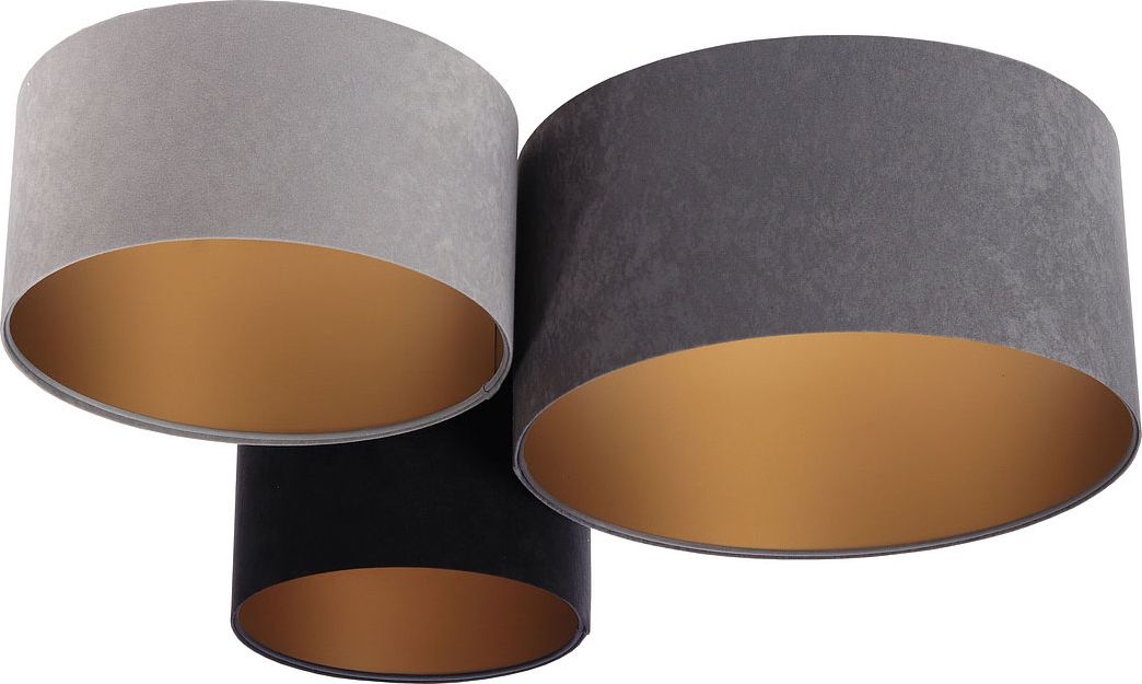 Lampa sufitowa Lumes Welurowy potrójny plafon glamour - EXX47-Iven