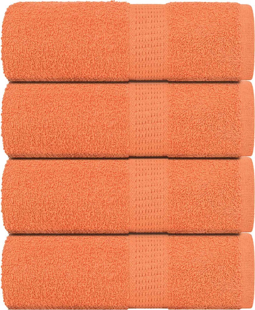 vidaXL Ręczniczki, 4 szt., pomarańczowe, 30x30 cm, bawełna 100%