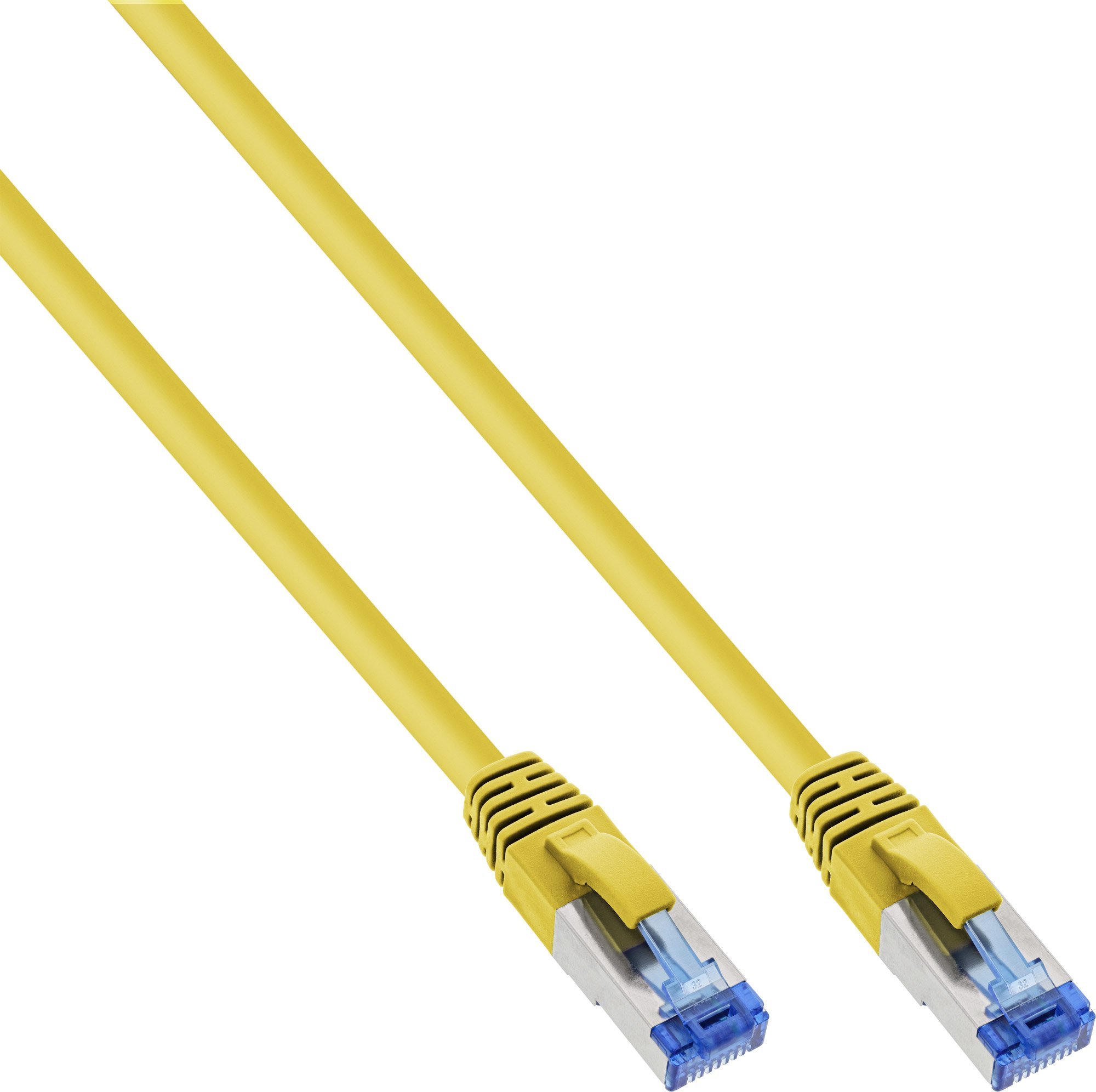 InLine InLine® Patch Cable S/FTP PiMF Cat.6A halogen free 500MHz yellow 0.25m