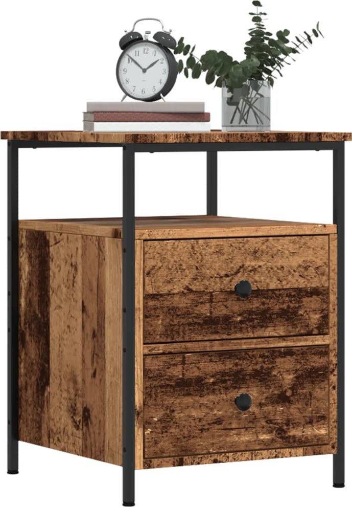 vidaXL Szafki nocne, 2 szt., stare drewno, 44x45x60 cm