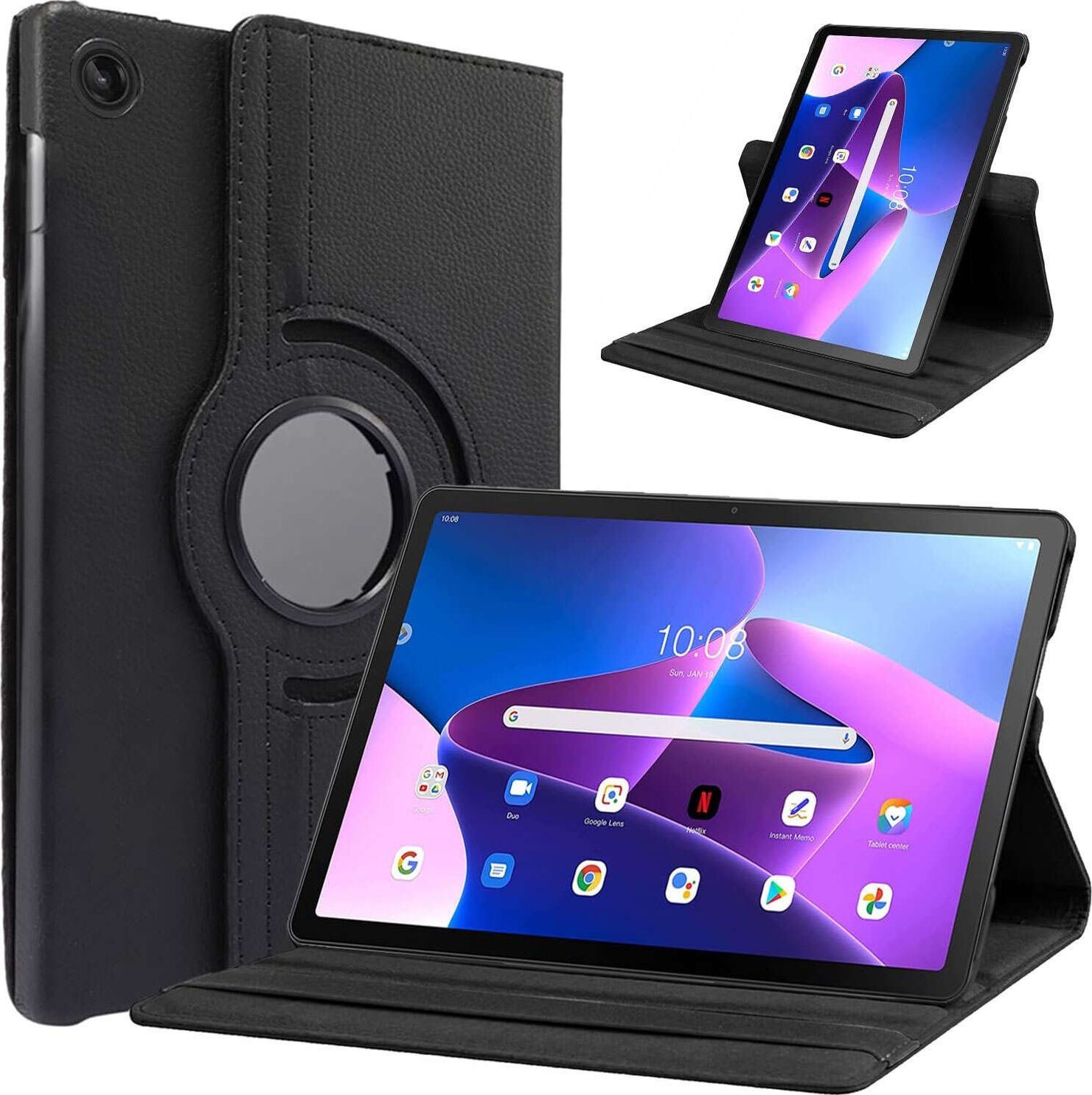 Etui na tablet Alogy Etui do Lenovo Tab M10 Plus 10.6 2022 3gen 3 gen TB128XU TB125FU Case obrotowe 360 Alogy Czarne