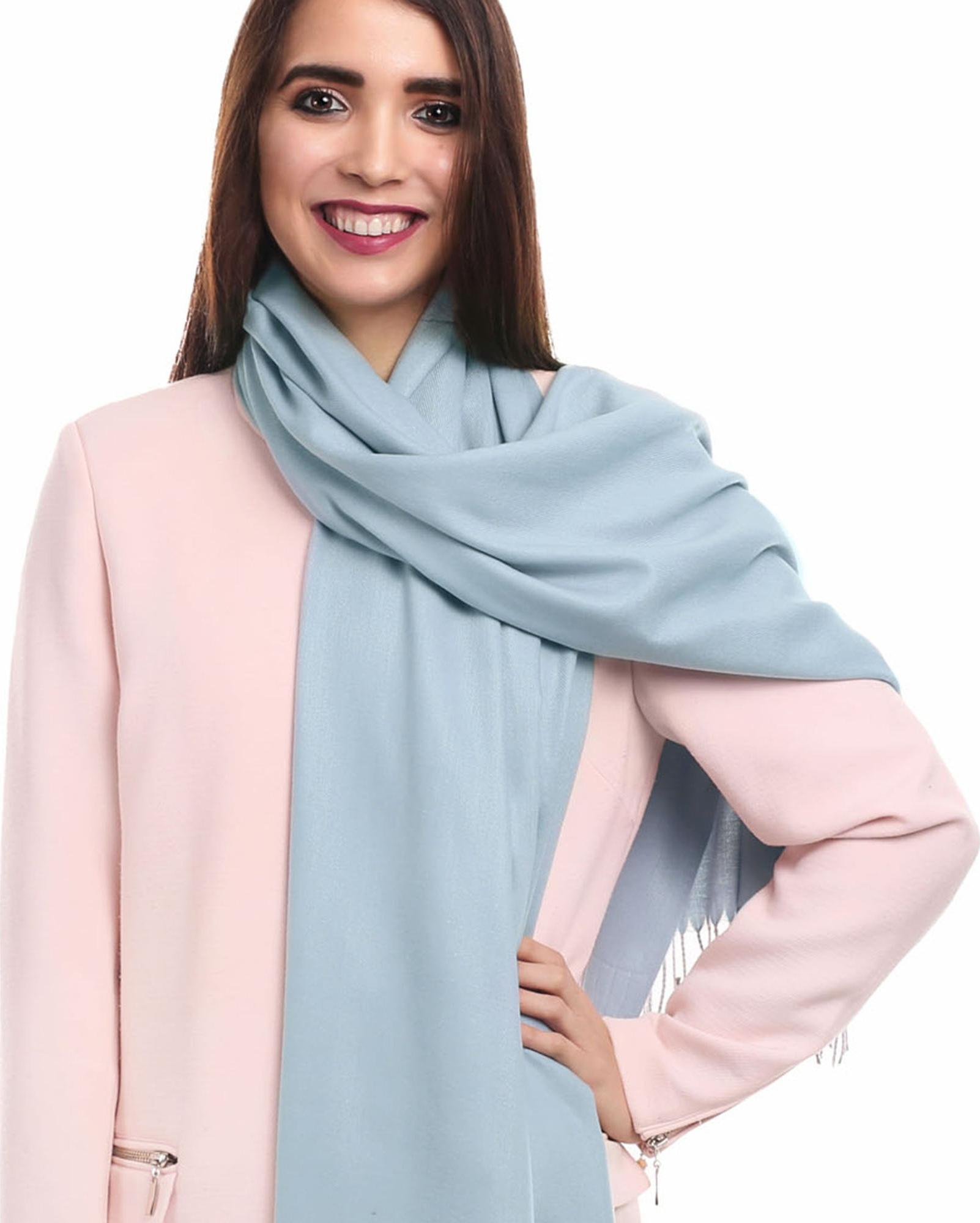 Aleszale Piękny Duży Szal Szalik Pastele Kaszmirowy Kaszmir, Szl-Kszm-D-32 - Szl-Kszm-D-32