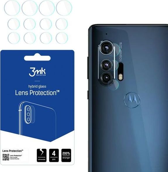 3MK Szkło hybrydowe na obiektyw aparatu 3MK Lens Protection Motorola Edge Plus [4 PACK]