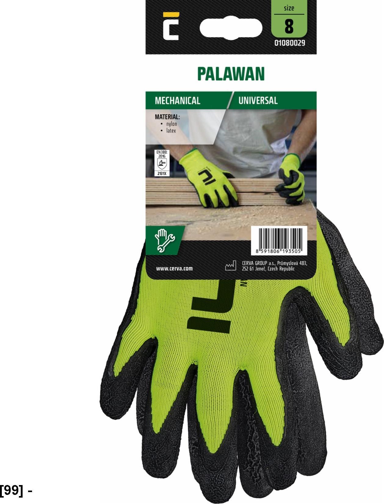 CERVA PALAWAN - rękawice mechaniczne powlekane 9