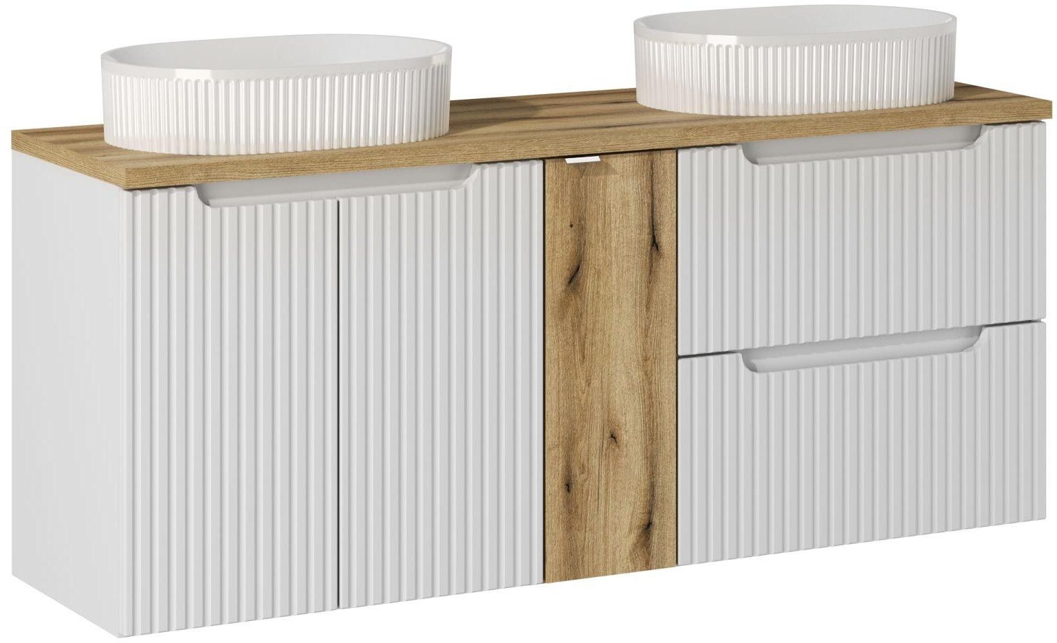 Zestaw meblowy 140cm z umywalkami nablatowymi