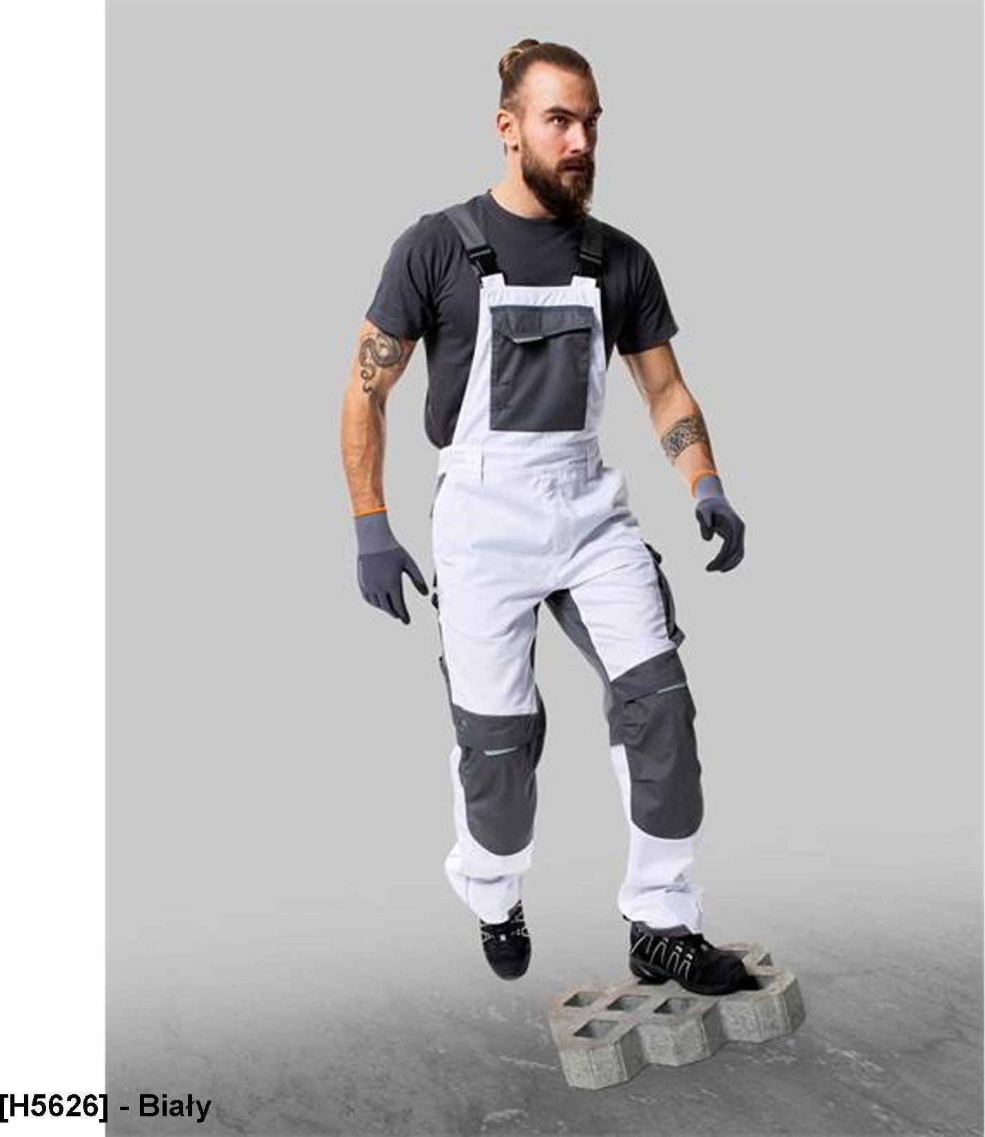 Ardon ARDON SUMMER - spodnie ogrodniczki - biały 64