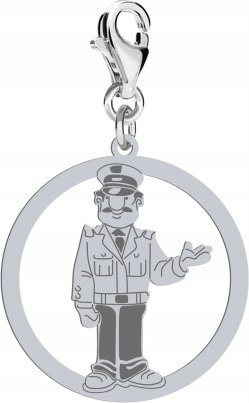 Radziszewska Jewellery Srebrny CHARMS POLICJANT DEDYKACJA