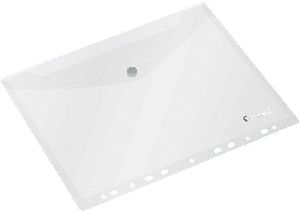 Teczka kopertowa PP A4 z europerforacją biała