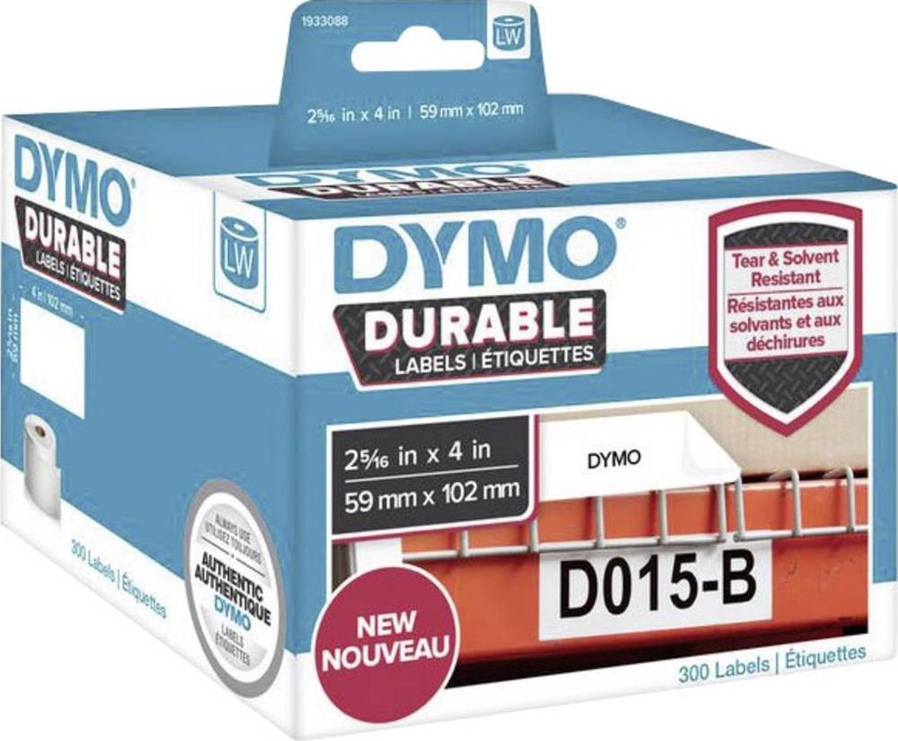 Dymo DYMO Etiketten Kunststoff weiß