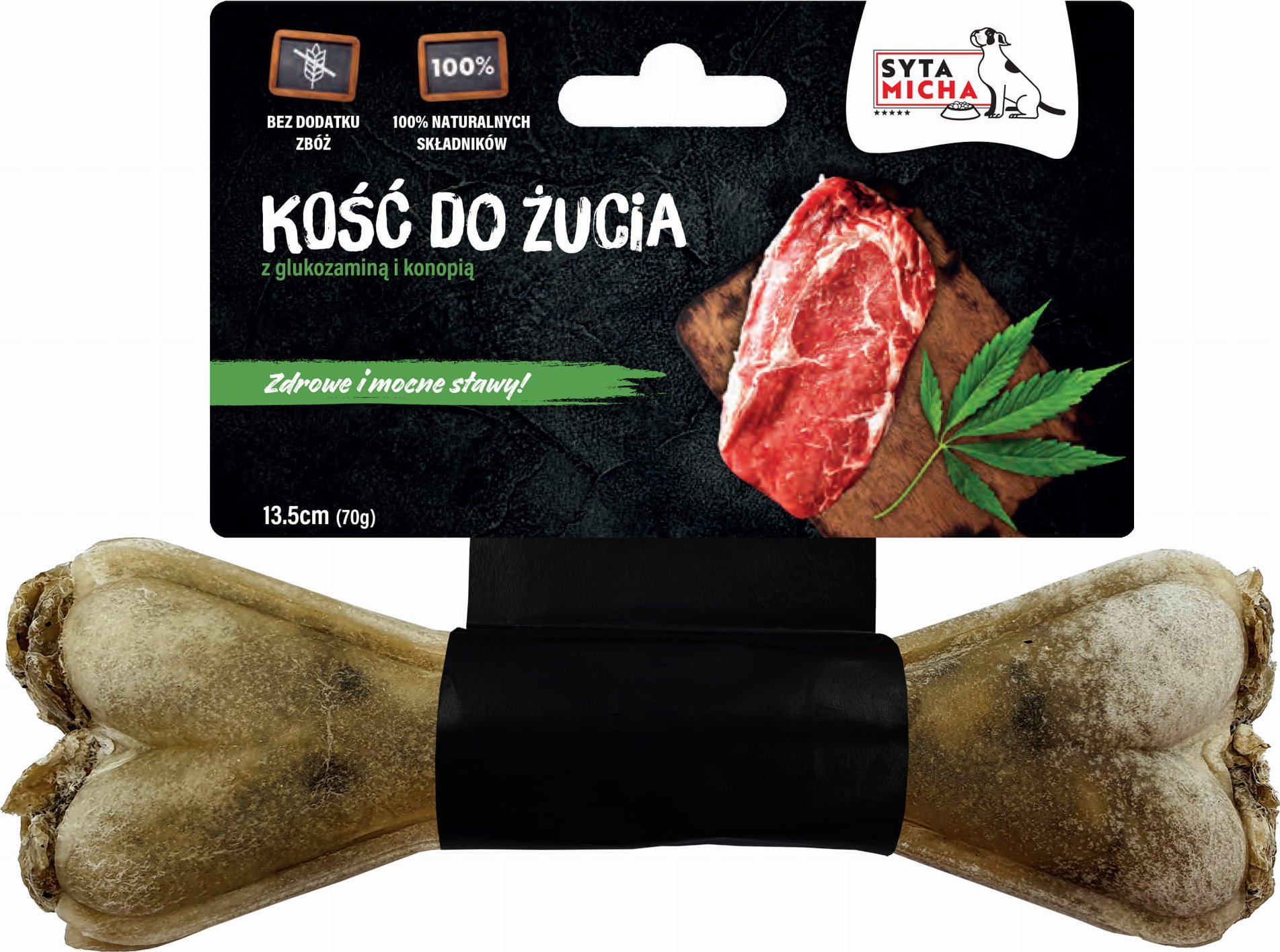Syta Micha SYTA MICHA Kość do żucia dla psa na zdrowe i mocne stawy 13,5cm