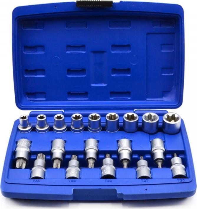 Geko ZESTAW NASADEK I BITÓW TORX 1/2" 19 SZT. (10) G13565 GEKO