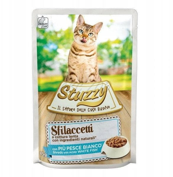 Sfilaccetti, karma mokra, dla kota, bia�a ryba, 85 g, saszetka