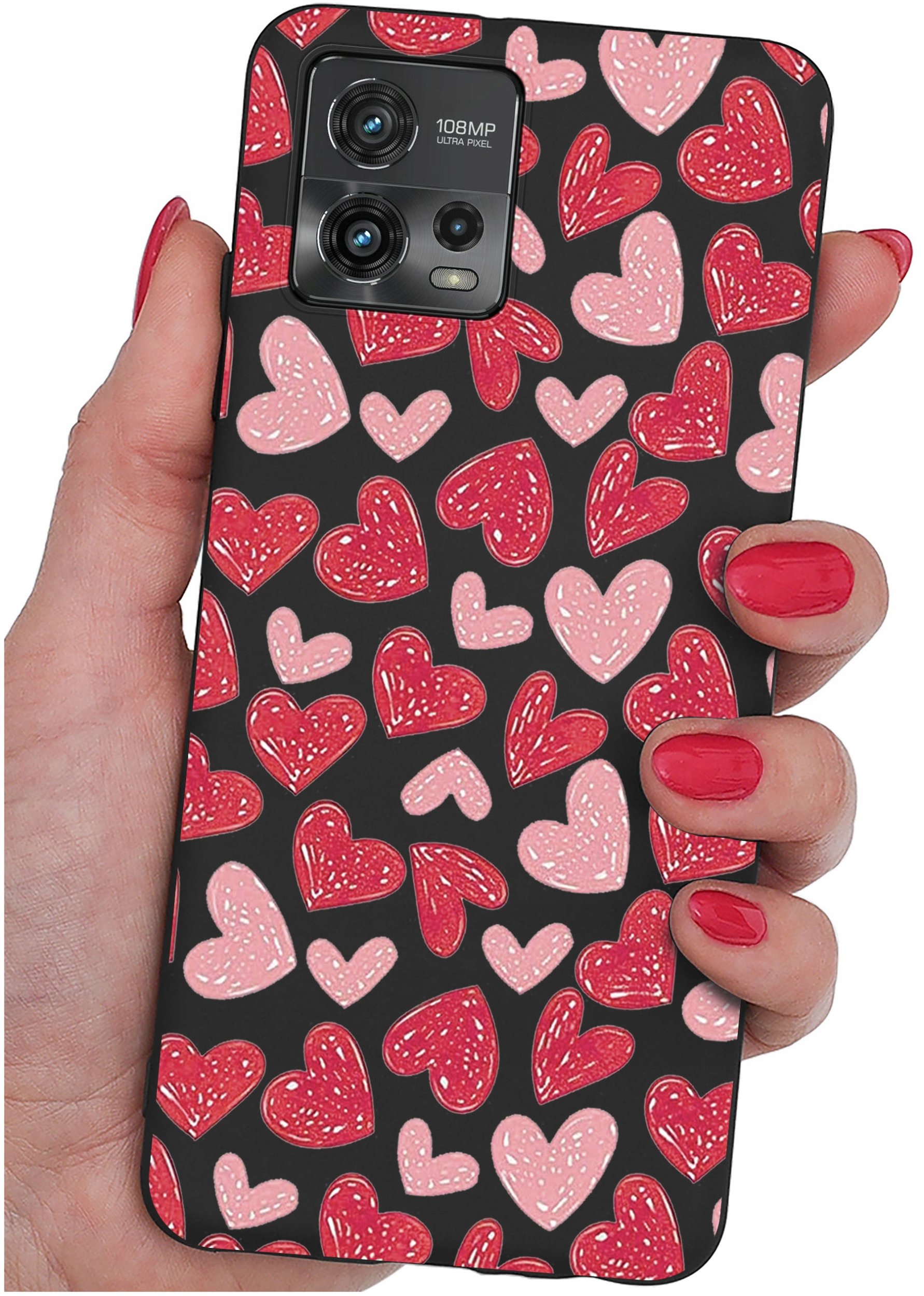 Etui do Motorola Moto G72 WZORY |SILIKONOWE MATT CASE + SZKŁO 9H