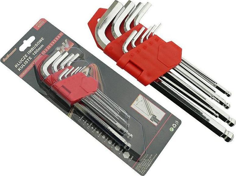 Carcommerce KLUCZE IMBUSOWE KULISTE-180mm.-9szt.1,5-10