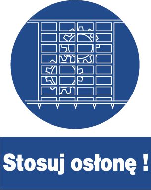 Mój dom Zno-25 - Znak Bhp Nakazu - Stosuj Osłonę ! 23X28