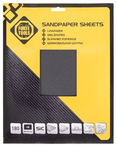 SAND PAPER MET NO180 230X280 5PCS FT
