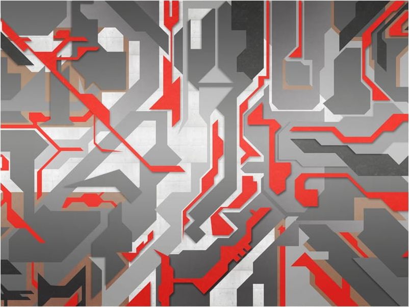 DecoNest Fototapeta - Abstrakcyjne geometryczne ścieżki - 200X154