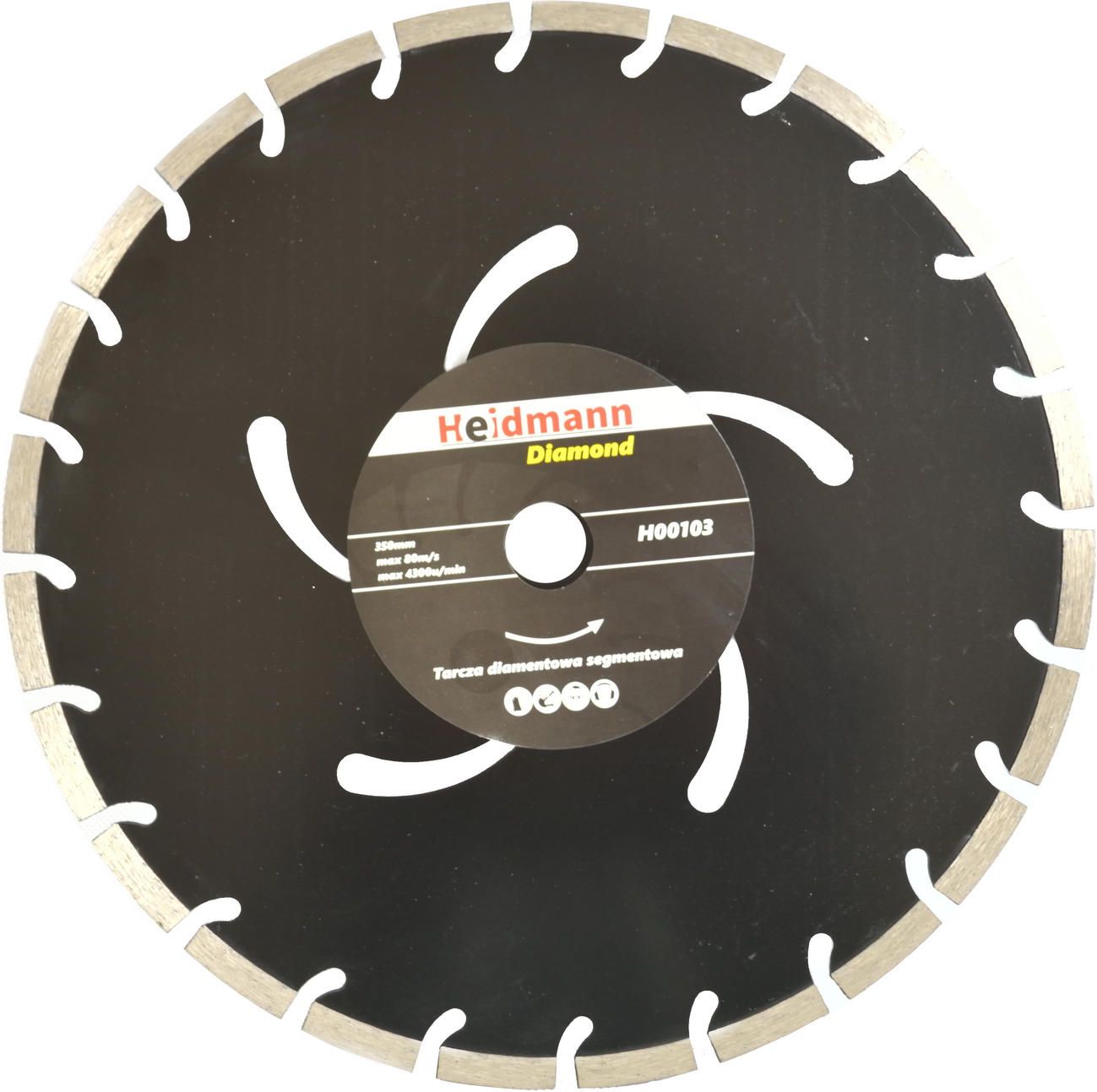 Geko tarcza diamentowa 350x25,4x10mm czarna (H00103)