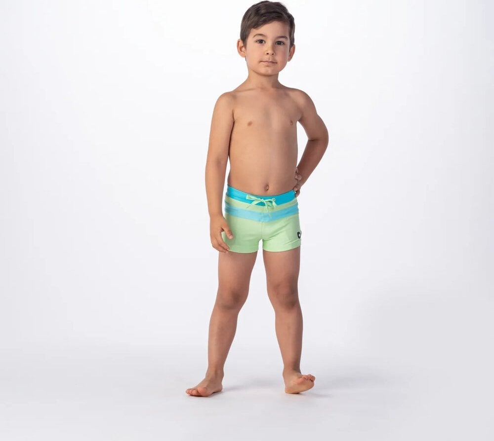 AquaWave Dziecięce bokserki kąpielowe Aquawave Tahu Kids paradise green/blue radiance rozmiar 134