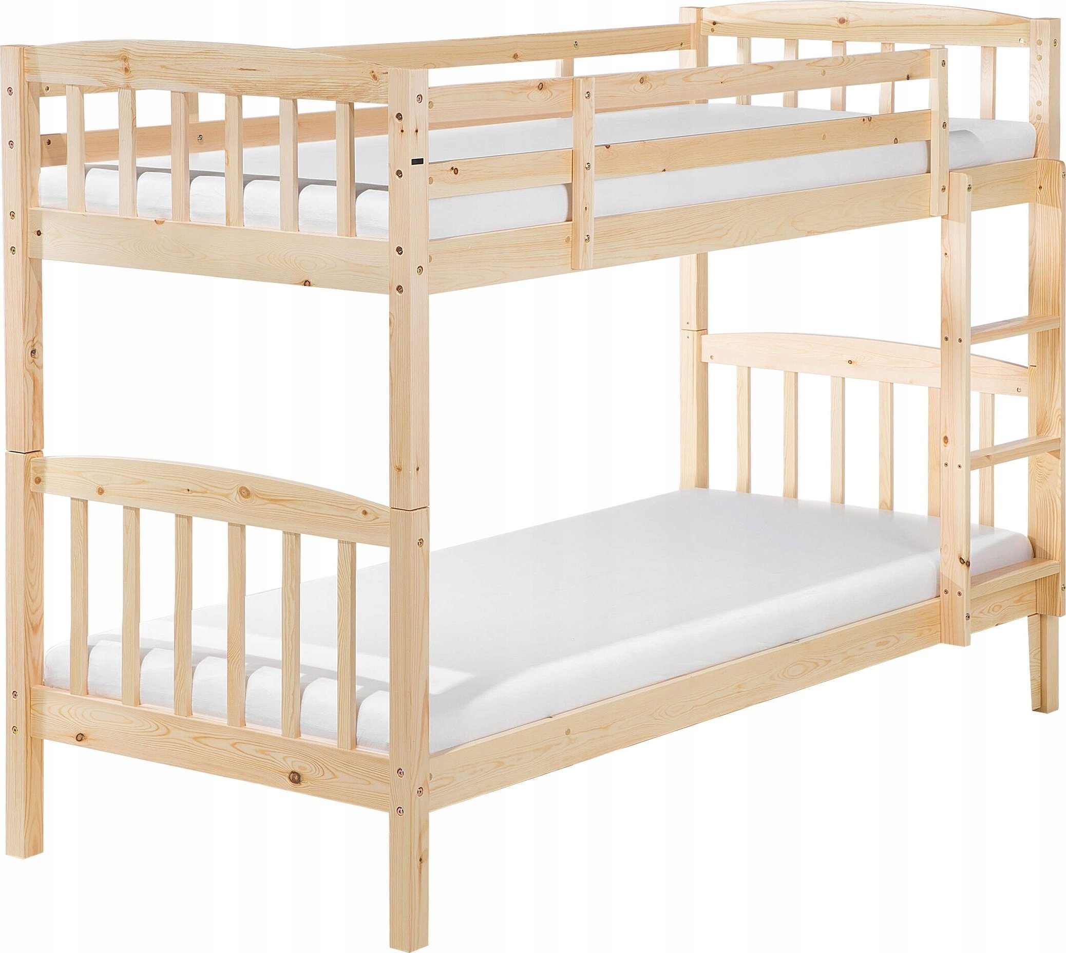 Beliani Łóżko piętrowe drewniane 90 x 200 cm jasne REVIN