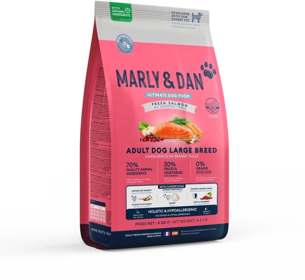 Marly & Dan Adult Dog Large Breed Fresh Salmon Holistic & Hypoallergenic 12kg sucha karma
