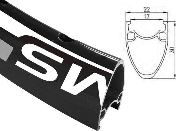 Alexrims Obręcz szosa ALEXRIMS ATD550 700x32otw. Tubeless Ready H.tarczowy czarna