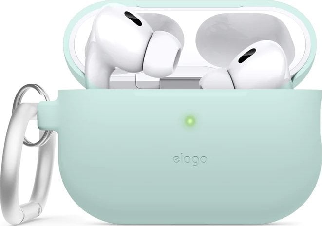 Elago AirPods Pro 2 Hang Silicone Case - etui z karabińczykiem do AirPods Pro 2 miętowe