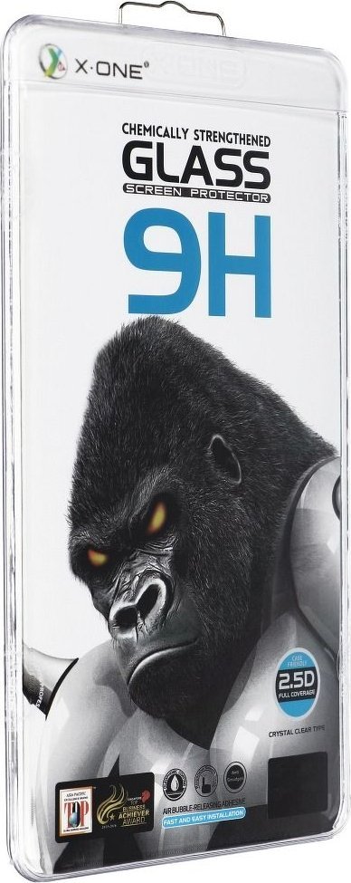 X-One Szkło hartowane X-ONE Full Cover Extra Strong Crystal Clear - do iPhone 13/13 Pro/14 (full glue) czarny