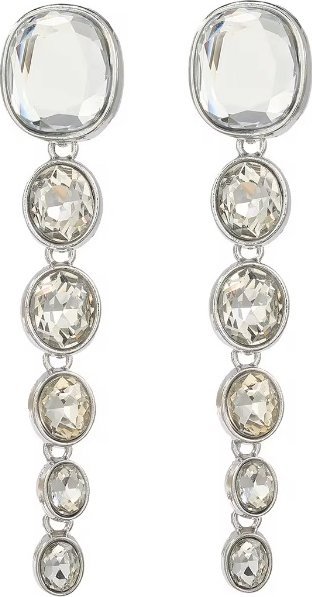 KOKONET Srebrne kryształowe kolczyki długie wiszące basic GLAM długie MODNE wesele