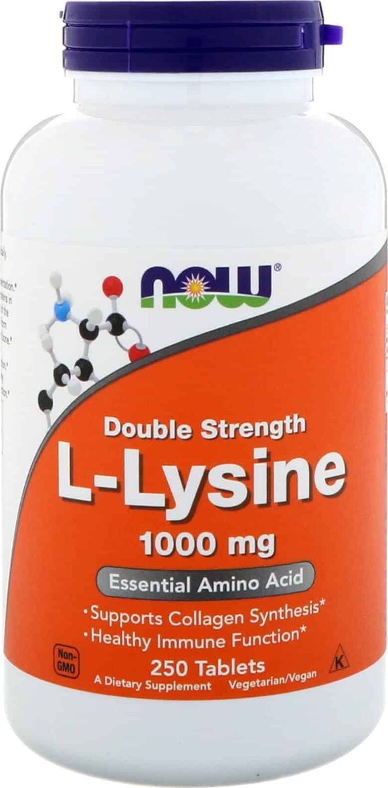 NOW Foods NOW Foods - L-Lizyna, 1000mg, 250 tabletek