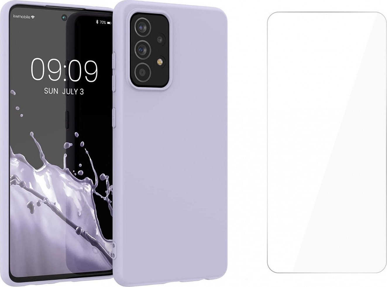 Braders Etui Icon + Szkło Ochronne do Samsung Galaxy A52 / A52s Violet