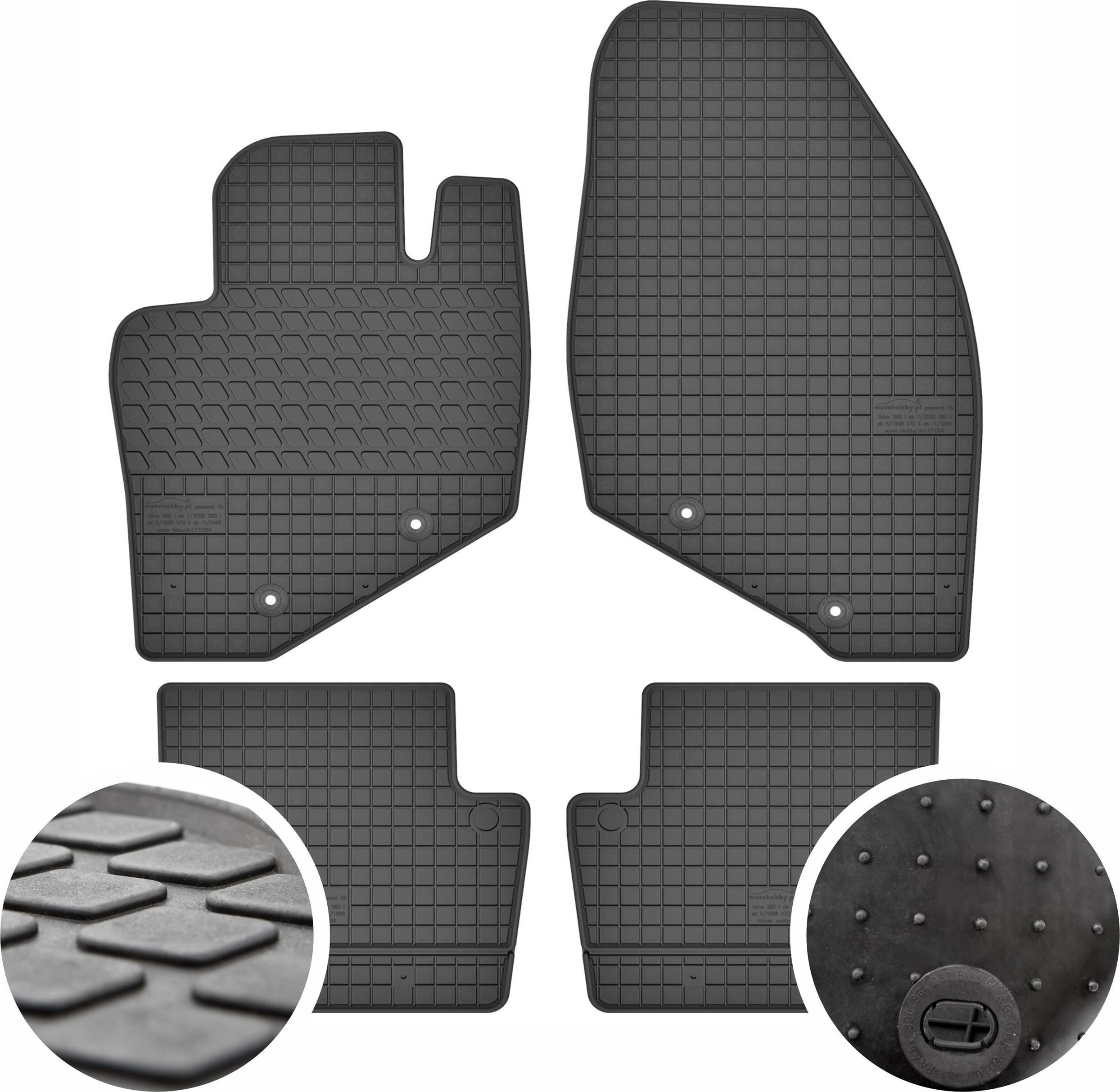 GeyerHosaja Dywaniki gumowe do Volvo V70 II (00-07) / XC70 II (00-07)