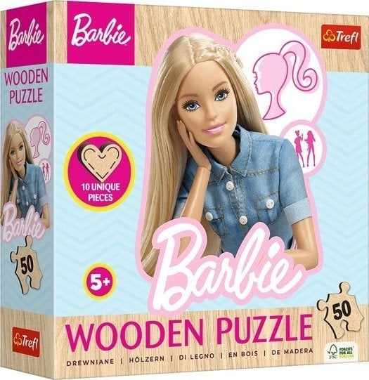 Trefl Puzzle drewniane Ulubiona modna Barbie 50 elementów (20282)