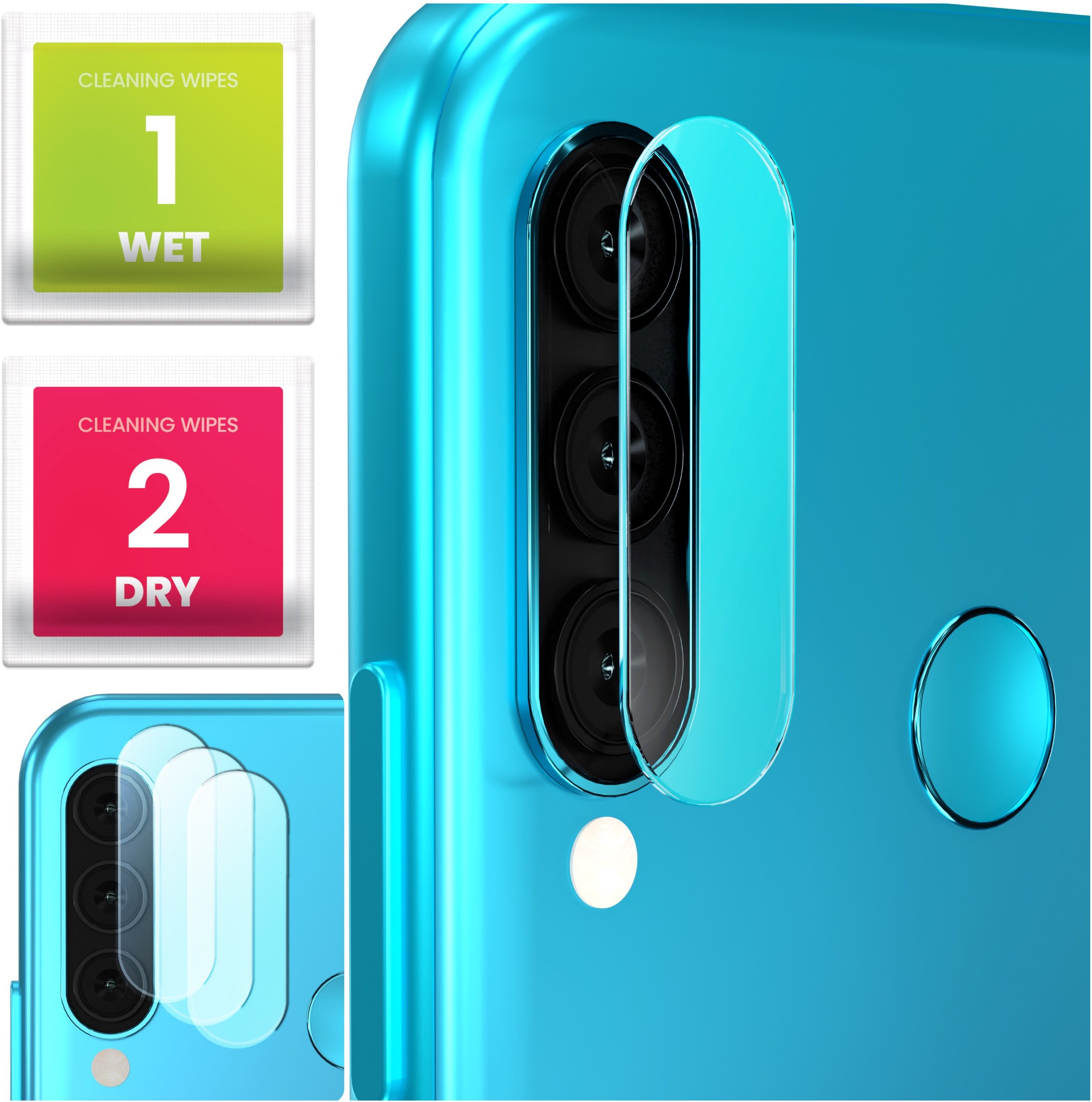 3-PAK Szkło Na Aparat Do Huawei P30 Lite (Hartowane, Na Obiektyw, Ochronne)