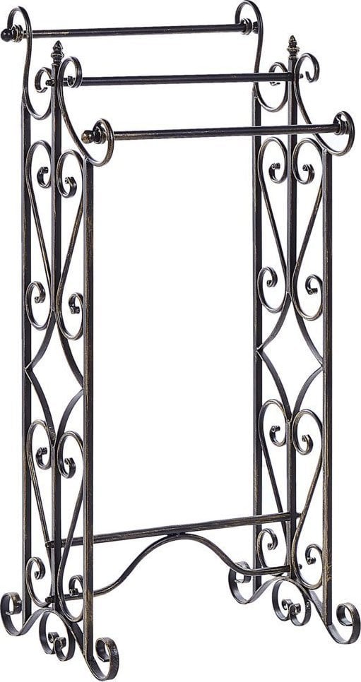 Beliani Stojak na ręczniki 27 x 90 cm czarny CHILLAN!