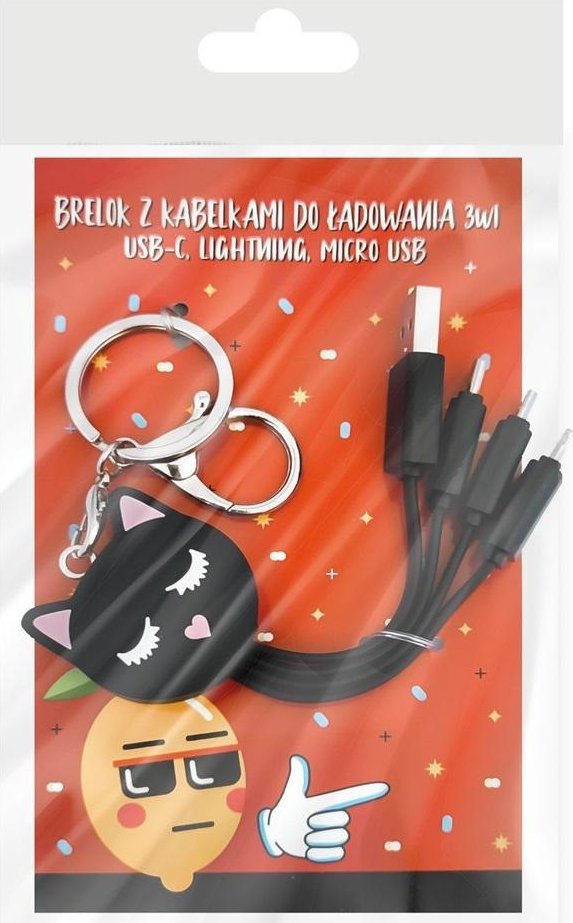 Kabel USB MCD USB-A - USB-C + microUSB + Lightning Czarny (5903420909449)