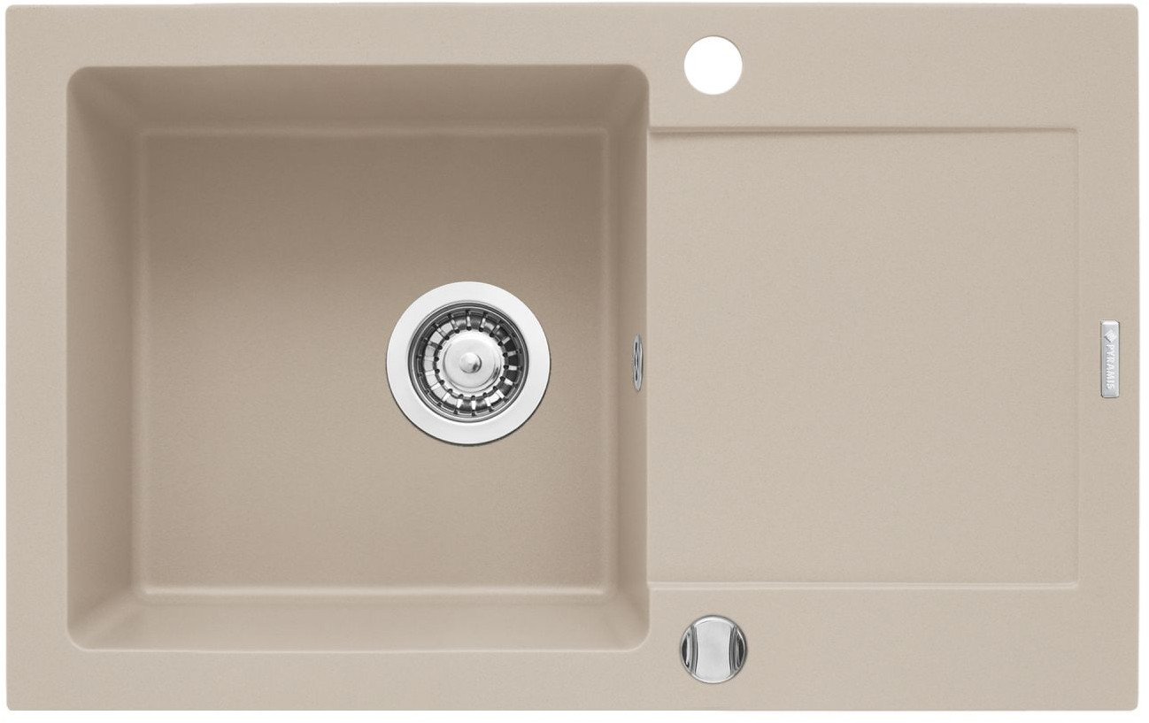 Pyramis Zlew. MIDO (79x50) 1B 1D beż - piaskowy + bateria Bello