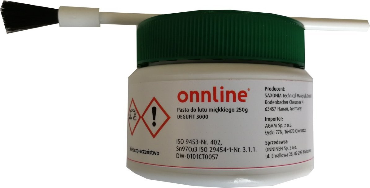 Onnline Pasta topnik do lutowania z cyną + pędzel ONNLINE 250g