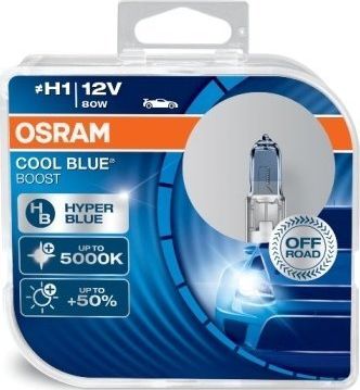 Osram Automobilinės lemputės Osram Cool Blue Boost H1, 80W, 2 vnt.