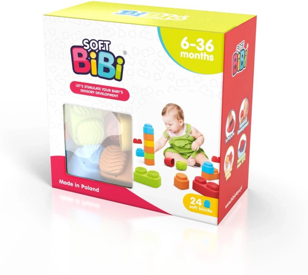 Meli Klocki sensoryczne Soft BiBi 24 el.