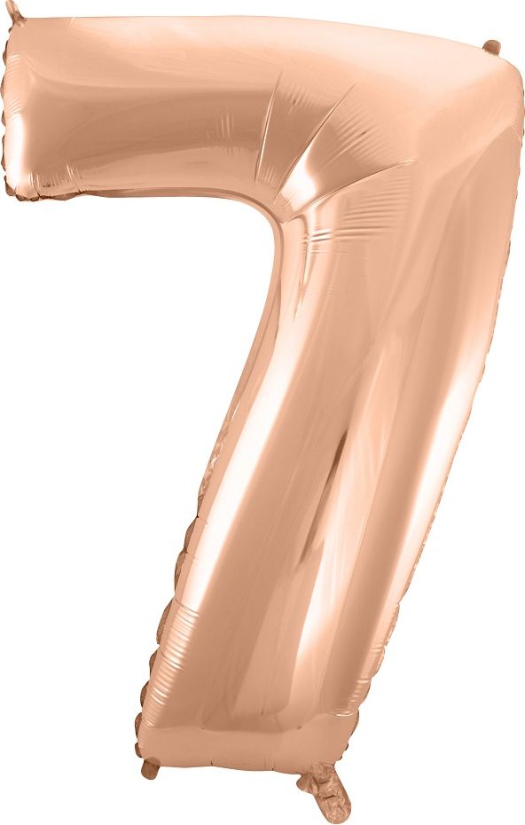 GoDan Balon foliowy "7" różowo-złoty 92cm