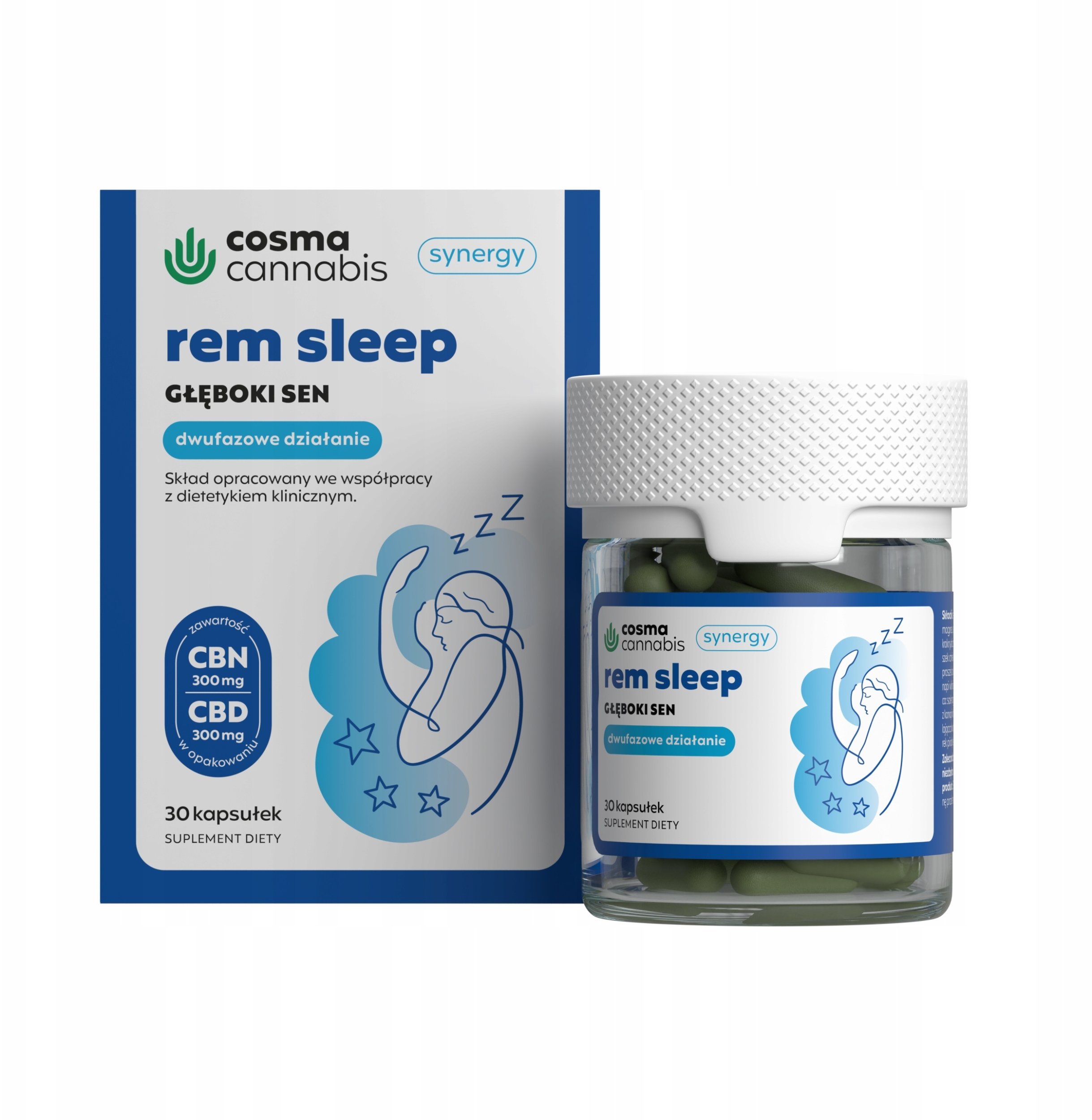 NOW Foods COSMA_Natural* Herbs Rem Sleep suplement diety 30 kapsułek