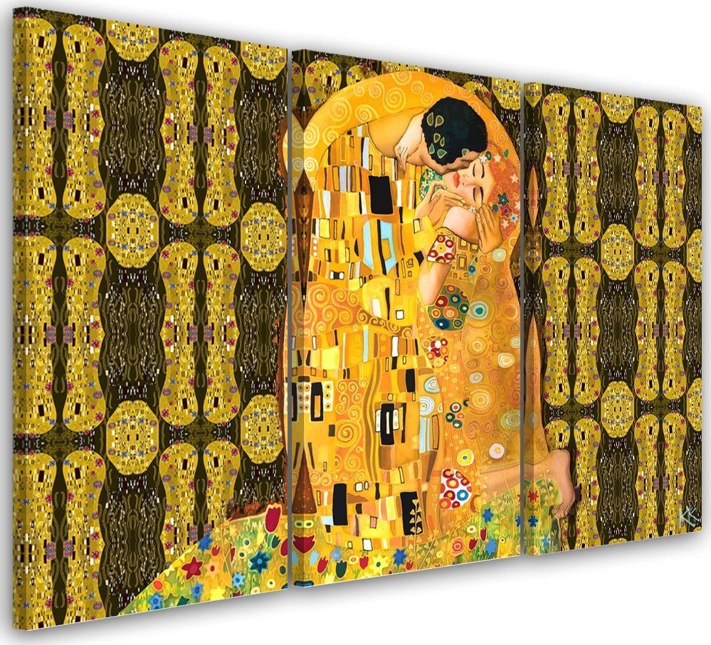 Feeby Obraz trzyczęściowy na płótnie, Spełnienie Kobieta Abstrakcja - 60x40