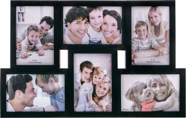 Ramka Springos Ramka na zdjęcia 6 zdjęć multiramka 10x15 czarna