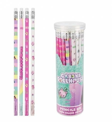 Ołówek z gumką HB Gabby's Dollhouse (48szt)