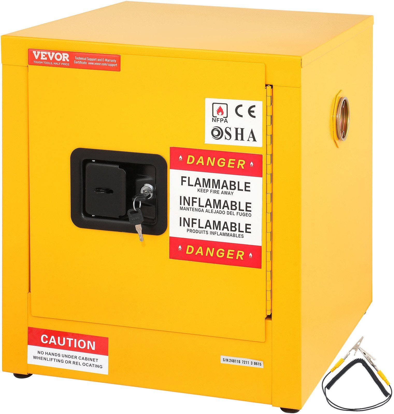 Szafka Bezpieczeństwa 43 x 43 x 46 cm szafka BHP na substancje łatwopalne